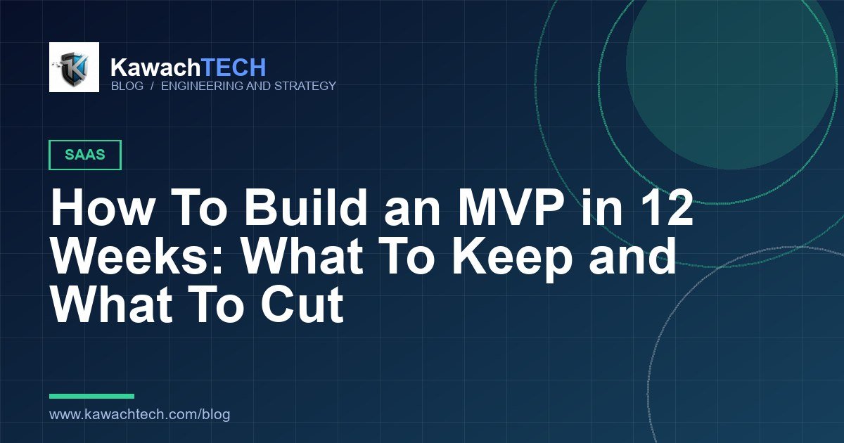Roadmap with twelve weekly milestones for building a minimum viable product